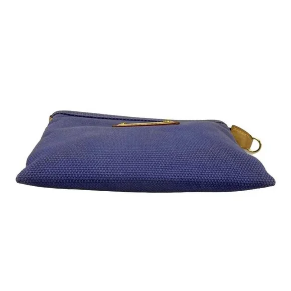 Auth LOUIS VUITTON Pochette Platt PM M40070 Blue Antigua - SP1025 Pouch Canvas - Picture 5 of 9
